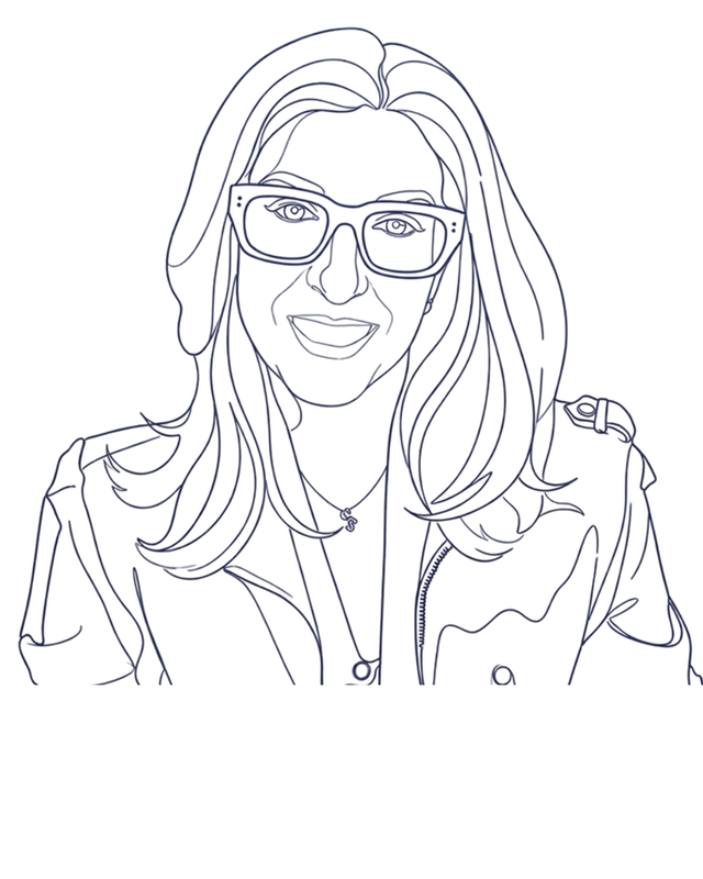 Line portrait of Eden Spodek